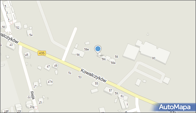 Opole, Kowalczyków Jerzego i Ryszarda, 58d, mapa Opola