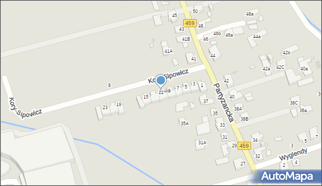 Opole, Kory-Sipowicz Olgi, 11, mapa Opola