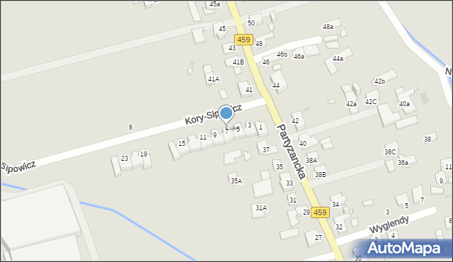 Opole, Kory-Sipowicz Olgi, 7, mapa Opola