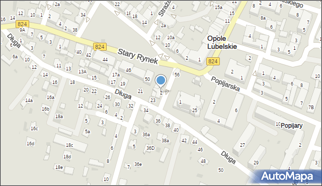 Opole Lubelskie, Kościelna, 4, mapa Opole Lubelskie