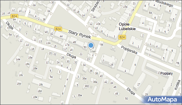 Opole Lubelskie, Kościelna, 4a, mapa Opole Lubelskie