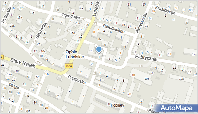 Opole Lubelskie, Kościuszki Tadeusza, gen., 1, mapa Opole Lubelskie