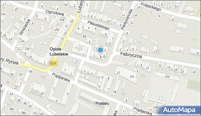 Opole Lubelskie, Kościuszki Tadeusza, gen., 5, mapa Opole Lubelskie