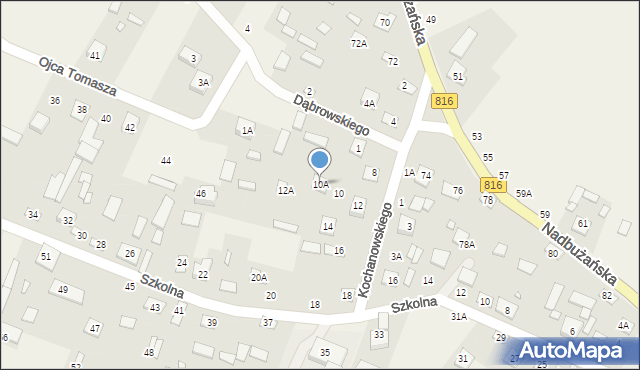 Orchówek, Kochanowskiego Jana, 10A, mapa Orchówek