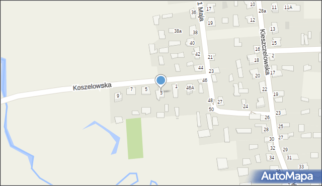 Orla, Koszelowska, 3, mapa Orla