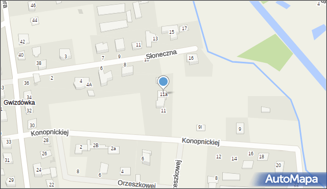 Orle, Konopnickiej Marii, 11a, mapa Orle