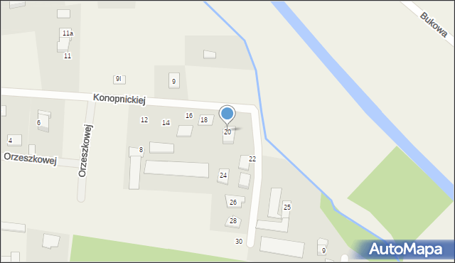 Orle, Konopnickiej Marii, 20, mapa Orle