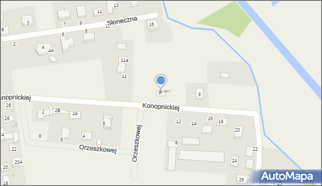 Orle, Konopnickiej Marii, 9I, mapa Orle