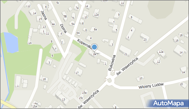 Orzesze, Kopernika Mikołaja, 1a, mapa Orzesze