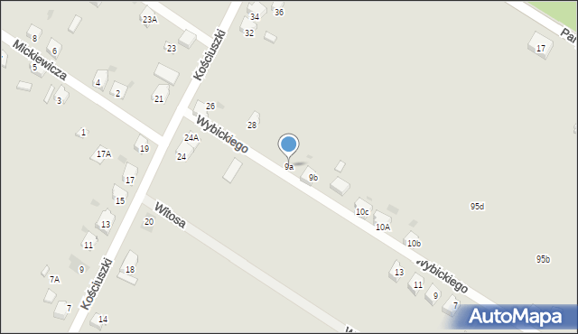 Orzesze, Kościuszki Tadeusza, gen., 9a, mapa Orzesze