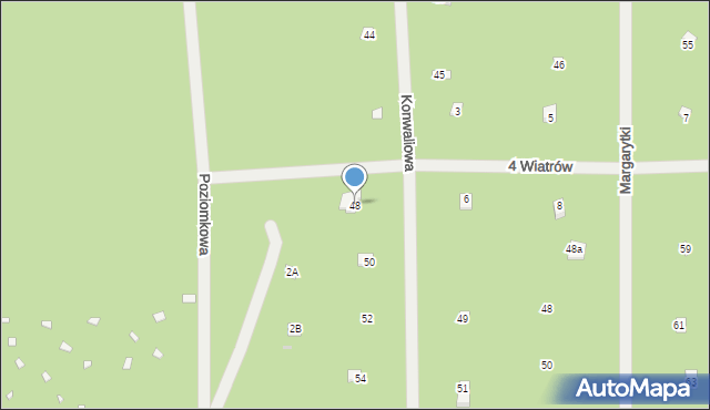 Osiedle Wilga, Konwaliowa, 48, mapa Osiedle Wilga