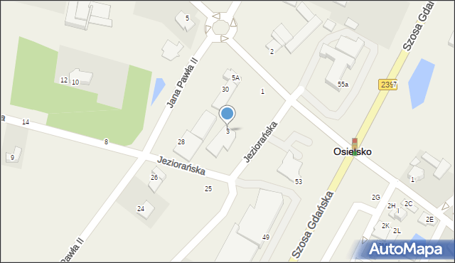 Osielsko, Kolonijna, 3, mapa Osielsko