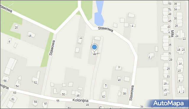 Osielsko, Kolonijna, 44, mapa Osielsko