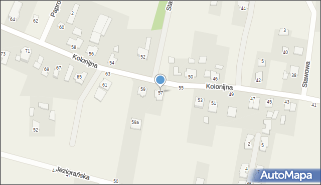 Osielsko, Kolonijna, 57, mapa Osielsko