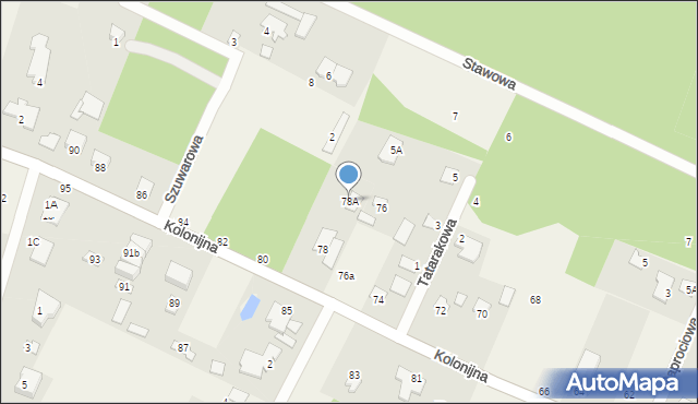 Osielsko, Kolonijna, 78A, mapa Osielsko