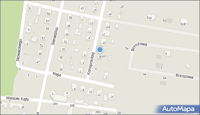 Osjaków, Konopnickiej Marii, 6, mapa Osjaków