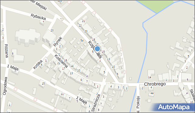 Ośno Lubuskie, Kopernika Mikołaja, 3, mapa Ośno Lubuskie