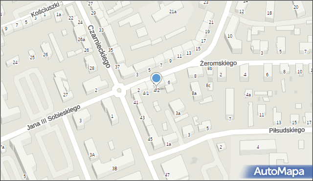 Ostróda, Kopernika Mikołaja, 4/2, mapa Ostróda