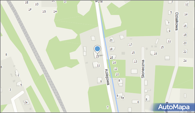 Ostrów, Kolejowa, 13, mapa Ostrów