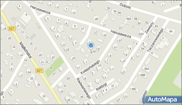 Ostrów Mazowiecka, Kolasińskiego Tadeusza, 4, mapa Ostrów Mazowiecka