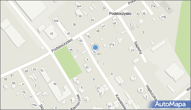 Ostrów Mazowiecka, Kowalskiego Rocha, 5, mapa Ostrów Mazowiecka