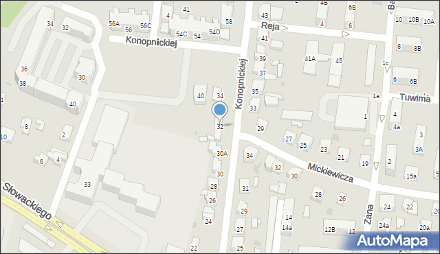 Ostrów Wielkopolski, Konopnickiej Marii, 32, mapa Ostrów Wielkopolski