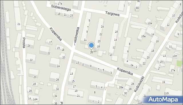 Ostrów Wielkopolski, Kopernika Mikołaja, 26, mapa Ostrów Wielkopolski