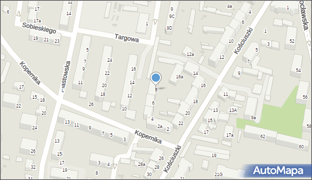 Ostrów Wielkopolski, Kopernika Mikołaja, 8, mapa Ostrów Wielkopolski