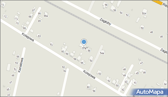 Ostrowiec Świętokrzyski, Kolejowa, 57a, mapa Ostrowiec Świętokrzyski