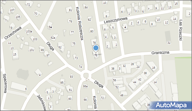 Ostrowiec Świętokrzyski, Kolonia Robotnicza, 76, mapa Ostrowiec Świętokrzyski