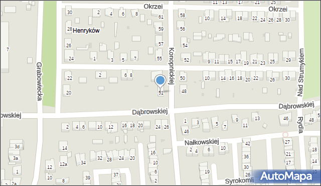 Ostrowiec Świętokrzyski, Konopnickiej Marii, 51, mapa Ostrowiec Świętokrzyski