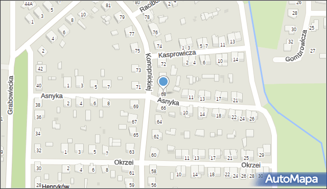 Ostrowiec Świętokrzyski, Konopnickiej Marii, 68, mapa Ostrowiec Świętokrzyski