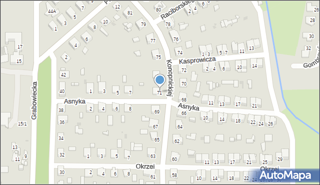 Ostrowiec Świętokrzyski, Konopnickiej Marii, 71, mapa Ostrowiec Świętokrzyski