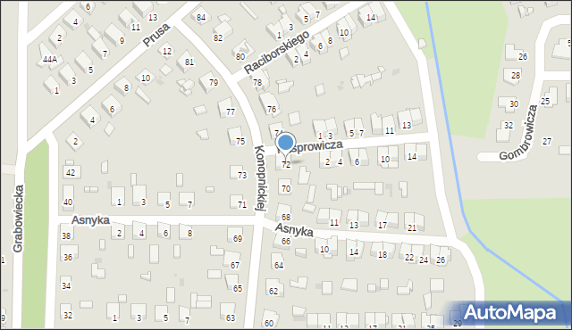 Ostrowiec Świętokrzyski, Konopnickiej Marii, 72, mapa Ostrowiec Świętokrzyski