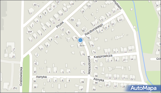 Ostrowiec Świętokrzyski, Konopnickiej Marii, 77, mapa Ostrowiec Świętokrzyski