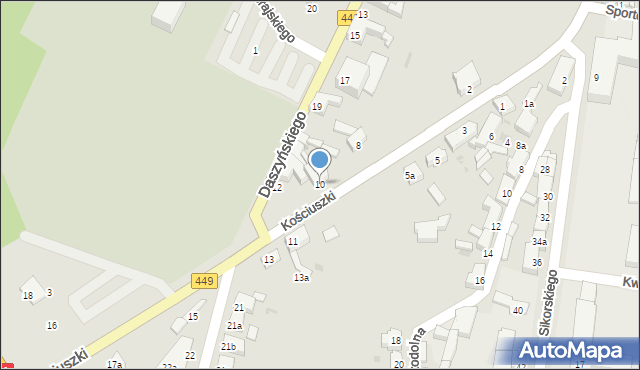 Ostrzeszów, Kościuszki Tadeusza, gen., 10, mapa Ostrzeszów
