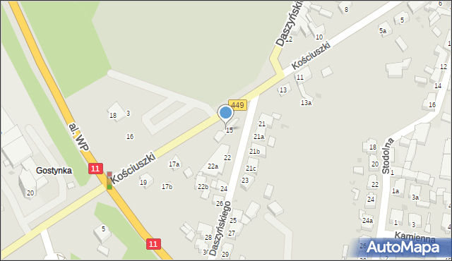 Ostrzeszów, Kościuszki Tadeusza, gen., 17, mapa Ostrzeszów
