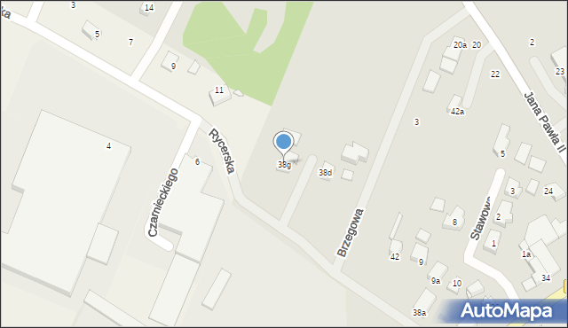 Ostrzeszów, Kościuszki Tadeusza, gen., 38g, mapa Ostrzeszów