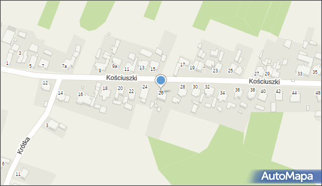 Otmice, Kościuszki Tadeusza, gen., 26, mapa Otmice