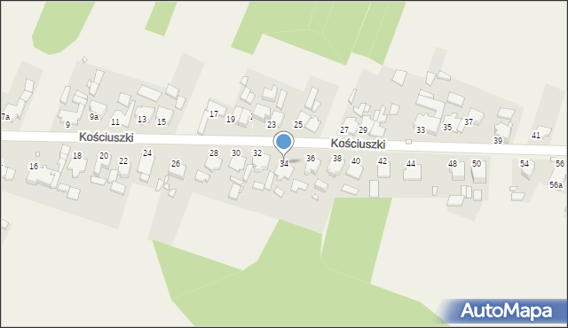 Otmice, Kościuszki Tadeusza, gen., 34, mapa Otmice