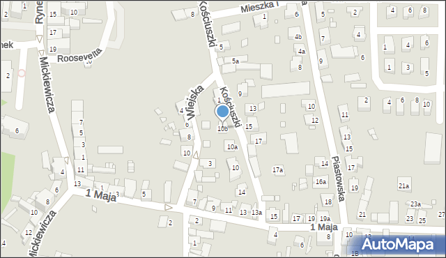 Otmuchów, Kościuszki Tadeusza, gen., 10b, mapa Otmuchów