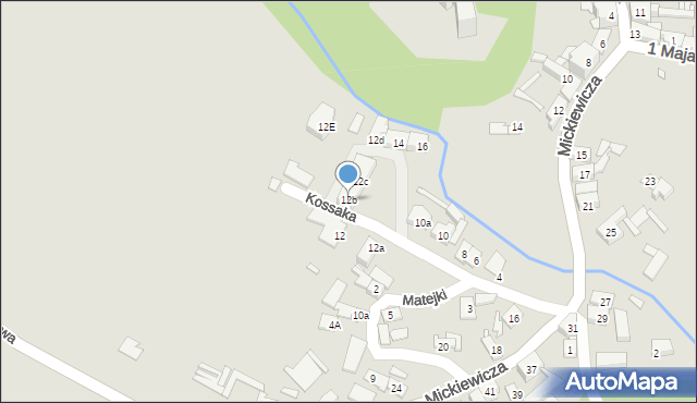 Otmuchów, Kossaka, 12b, mapa Otmuchów