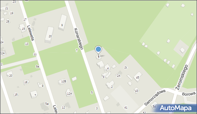 Otwock, Konarskiego Stanisława, ks., 6, mapa Otwock