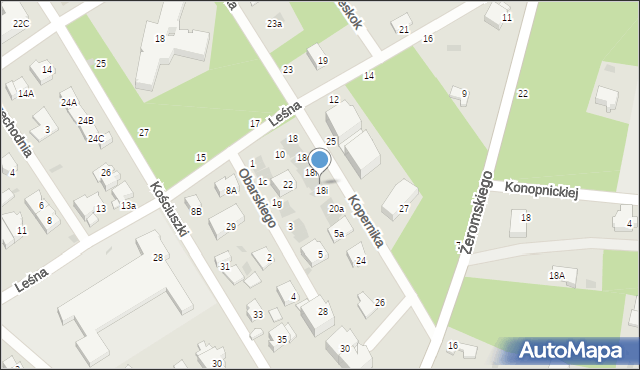 Otwock, Kopernika Mikołaja, 18h, mapa Otwock
