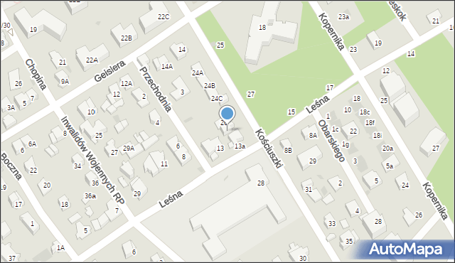 Otwock, Kościuszki Tadeusza, gen., 26A, mapa Otwock