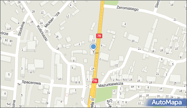 Ożarów, Kochanowskiego Jana, 9A, mapa Ożarów