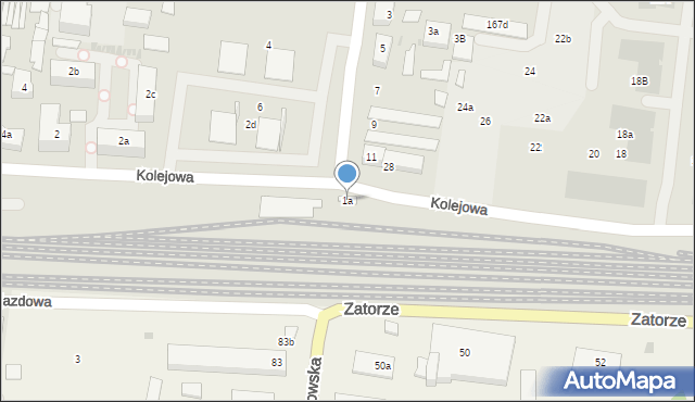 Ożarów Mazowiecki, Kolejowa, 1a, mapa Ożarów Mazowiecki