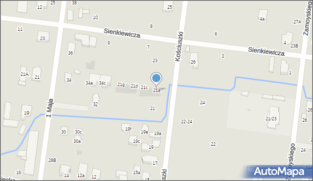 Ożarów Mazowiecki, Kościuszki Tadeusza, gen., 21a, mapa Ożarów Mazowiecki