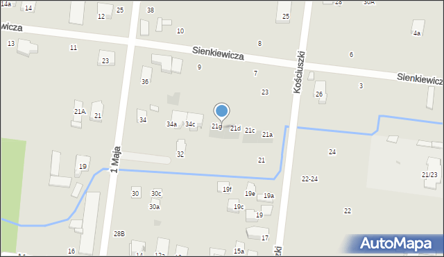 Ożarów Mazowiecki, Kościuszki Tadeusza, gen., 21f, mapa Ożarów Mazowiecki