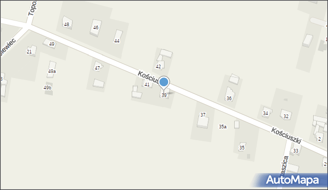 Ożarowice, Kościuszki Tadeusza, gen., 39, mapa Ożarowice